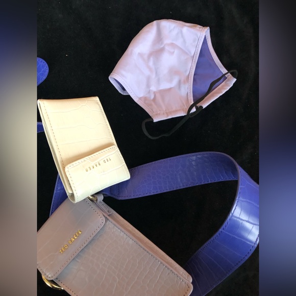 Ted Baker PURPLE Mask Pouch And Card Holder - Picture 6 of 7